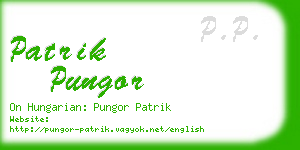 patrik pungor business card